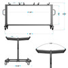 Flash Furniture Hawkins Heavy Duty Folding Table & Chairs Mobile Cart-Locking Wheels, 42 Folding Chairs & 12 Tables Capacity, Black, Model# QIN-FRCW45425-GG