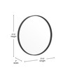 Flash Furniture Jennifer 27.5" Round Black Metal Framed Wall Mirror Large Accent Mirror for Bathroom, Vanity, Entryway, Dining Room, & Living Room, Model# HFMHD-75G-CRE8-412315-GG