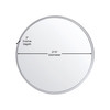 Flash Furniture Jennifer 27.5" Round Silver Metal Deep Framed Wall Mirror Large Accent Mirror for Bathroom, Entryway, Dining Room, & Living Room, Model# HMHD-9M3000SL-SLV-GG