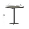 Flash Furniture Lark Commercial Grade 32" Square Outdoor Bar Height Table w/ Gray Wash Poly Resin Slats, Model# XU-HW1045-3232-GY-GG