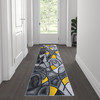 Flash Furniture Jubilee Collection 2' x 7' Yellow Abstract Area Rug Olefin Rug w/ Jute Backing for Hallway, Entryway, Bedroom, Living Room, Model# ACD-RGTRZ860-27-YL-GG