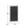 Flash Furniture Canterbury 20" x 30" White Wall Mount Magnetic Chalkboard Sign w/ Eraser, Hanging Wall Chalkboard Memo Board for Home, School, or Business, Model# HGWA-GDI-CRE8-164315-GG