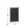 Flash Furniture Canterbury 18" x 24" Whitewashed Wall Mount Magnetic Chalkboard Sign w/ Eraser, Hanging Wall Chalkboard Memo Board for Home, School, or Business, Model# HGWA-GDIS-CRE8-752315-GG