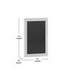 Flash Furniture Canterbury 18" x 24" White Wall Mount Magnetic Chalkboard Sign w/ Eraser, Hanging Wall Chalkboard Memo Board for Home, School, or Business, Model# HGWA-GDIS-CRE8-954315-GG