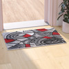 Flash Furniture Jubilee Collection 2' x 3' Red Abstract Pattern Area Rug Olefin Rug w/ Jute Backing for Hallway, Entryway, or Bedroom, Model# ACD-RGTRZ860-23-RD-GG