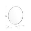 Flash Furniture Julianne 30" Round Silver Metal Framed Wall Mirror Large Accent Mirror for Bathroom, Vanity, Entryway, Dining Room, & Living Room, Model# HFKHD-0GD-CRE8-102315-GG