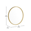 Flash Furniture Julianne 20" Round Gold Metal Framed Wall Mirror Large Accent Mirror for Bathroom, Vanity, Entryway, Dining Room, & Living Room, Model# HFKHD-0GD-CRE8-291315-GG