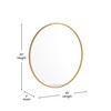 Flash Furniture Julianne 30" Round Gold Metal Framed Wall Mirror Large Accent Mirror for Bathroom, Vanity, Entryway, Dining Room, & Living Room, Model# HFKHD-0GD-CRE8-491315-GG