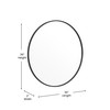 Flash Furniture Julianne 36" Round Black Metal Framed Wall Mirror Large Accent Mirror for Bathroom, Vanity, Entryway, Dining Room, & Living Room, Model# HFKHD-6GD-CRE8-091315-GG