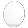 Flash Furniture Julianne 36" Round Silver Metal Framed Wall Mirror Large Accent Mirror for Bathroom, Vanity, Entryway, Dining Room, & Living Room, Model# HFKHD-6GD-CRE8-202315-GG