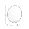 Flash Furniture Julianne 36" Round Silver Metal Framed Wall Mirror Large Accent Mirror for Bathroom, Vanity, Entryway, Dining Room, & Living Room, Model# HFKHD-6GD-CRE8-202315-GG