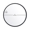 Flash Furniture Jennifer 24" Round Black Metal Deep Framed Wall Mirror Large Accent Mirror for Bathroom, Entryway, Dining Room, & Living Room, Model# HMHD-22M115YA-BLK-GG