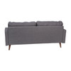 Flash Furniture Hudson Mid-Century Modern Sofa w/ Tufted Faux Linen Upholstery & Solid Wood Legs in Dark Gray, Model# IS-PS100-DKGY-GG