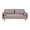 Flash Furniture Hudson Mid-Century Modern Sofa w/ Tufted Faux Linen Upholstery & Solid Wood Legs in Slate Gray, Model# IS-PS100-GY-GG