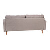 Flash Furniture Hudson Mid-Century Modern Sofa w/ Tufted Faux Linen Upholstery & Solid Wood Legs in Slate Gray, Model# IS-PS100-GY-GG