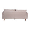 Flash Furniture Evie Mid-Century Modern Sofa w/ Faux Linen Fabric Upholstery & Solid Wood Legs in Taupe, Model# IS-VS100-BR-GG
