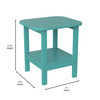 Flash Furniture Newport HDPE 2-Tier Adirondack Side Table All-Weather Indoor/Outdoor Blue, Model# LE-HMP-1035-1517H-BL-GG