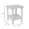 Flash Furniture Newport HDPE 2-Tier Adirondack Side Table All-Weather Indoor/Outdoor White, Model# LE-HMP-1035-1517H-WT-GG