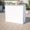 Flash Furniture Amara 4' White Laminate Foldable Bar Portable Event Bar, Model# XA-BAR-48-WH-GG