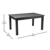 Flash Furniture HERCULES 60" x 38" Rectangular Black Wash Solid Pine Farm Dining Table, Model# XA-F-60X38-BW-GG