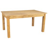 Flash Furniture HERCULES 60" x 38" Rectangular Light Natural Solid Pine Farm Dining Table, Model# XA-F-60X38-LN-GG