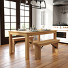 Flash Furniture HERCULES 60" x 38" Rectangular Light Natural Solid Pine Farm Dining Table, Model# XA-F-60X38-LN-GG