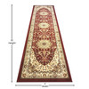 Flash Furniture Mersin Collection Persian Style 3' x 10' Burgundy Area Rug Olefin Rug w/ Jute Backing-Hallway, Entryway, Bedroom, Living Room, Model# NR-RG71-310-BU-GG