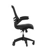 Flash Furniture Kelista Desk Chair w/ Transparent Roller Wheels | Swivel Chair w/ Kelista Mid-Back Black Mesh & LeatherSoft Seat for Home Office & Desk, Model# BL-X-5M-LEA-RLB-GG