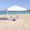 Flash Furniture Harris 10'x10' White Outdoor Pop Up Event Slanted Leg Canopy Tent w/ Carry Bag, Model# JJ-GZ1010-WH-GG