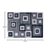 Flash Furniture Gideon Collection Geometric 8' x 10' Blue, Grey, & White Olefin Area Rug w/ Cotton Backing, Living Room, Bedroom, Model# OK-HCF-7146ATUR-810-BL-GG
