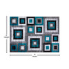 Flash Furniture Gideon Collection Geometric 8' x 10' Turquoise, Grey, & White Olefin Area Rug w/ Cotton Backing, Living Room, Bedroom, Model# OK-HCF-7146ATUR-810-TUR-GG