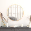 Flash Furniture Julianne 30" Round Gold Metal Framed Wall Mirror Large Accent Mirror for Bathroom, Vanity, Entryway, Dining Room, & Living Room, Model# RH-M003-RD76BB-GD-GG