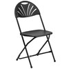 Flash Furniture HERCULES 2 PK Black Plastic Fan Back Folding Chairs, Model# 2-LE-L-4-BK-GG