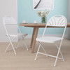 Flash Furniture HERCULES 2 PK White Plastic Fan Back Folding Chairs, Model# 2-LE-L-4-WHITE-GG