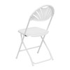 Flash Furniture HERCULES 2 PK White Plastic Fan Back Folding Chairs, Model# 2-LE-L-4-WHITE-GG