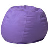 Flash Furniture Dillon Small Solid Purple Refillable Bean Bag Chair for Kids & Teens, Model# DG-BEAN-SMALL-SOLID-PUR-GG