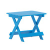 Flash Furniture Halifax Outdoor Folding Side Table, Portable All-Weather HDPE Adirondack Side Table in Blue, Model# LE-HMP-2012-1620H-BL-GG