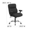 Flash Furniture HERCULES Series Big & Tall 400 lb. Rated Black Fabric Ergonomic Task Office Chair w/ Line Stitching & Adjustable Arms, Model# GO-2031F-GG