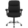 Flash Furniture HERCULES Series Big & Tall 400 lb. Rated Black Fabric Ergonomic Task Office Chair w/ Line Stitching & Adjustable Arms, Model# GO-2031F-GG