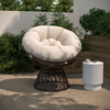 Flash Furniture Bowie Comfort Series Brown Swivel Patio Chair w/ Beige Cushion, Model# JE-5101W-BG-GG