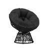 Flash Furniture Bowie Comfort Series Black Swivel Patio Chair w/ Black Cushion, Model# JE-5101W-BK-GG