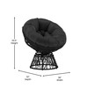 Flash Furniture Bowie Comfort Series Black Swivel Patio Chair w/ Black Cushion, Model# JE-5101W-BK-GG