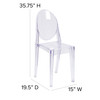 Flash Furniture Cheryl Ghost Side Chair in Transparent Crystal, Model# FH-111-APC-CLR-GG