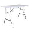Flash Furniture Kathryn 4.93-Foot Height Adjustable Granite White Plastic Folding Table, Model# RB-3050ADJ-GG