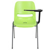 Flash Furniture HERCULES Green Ergonomic Shell Chair w/ Left Handed Flip-Up Tablet Arm, Model# RUT-EO1-GN-LTAB-GG