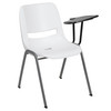Flash Furniture HERCULES White Ergonomic Shell Chair w/ Left Handed Flip-Up Tablet Arm, Model# RUT-EO1-WH-LTAB-GG