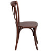 Flash Furniture HERCULES Series Stackable Mahogany Wood Cross Back Chair, Model# XU-X-MAH-GG