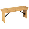 Flash Furniture HERCULES 40'' x 12'' Light Natural Solid Pine Folding Farm Bench, Model# XA-B-40X12-LN-GG