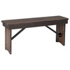 Flash Furniture HERCULES 40'' x 12'' Mahogany Solid Pine Folding Farm Bench, Model# XA-B-40X12-MG-GG