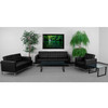 Flash Furniture HERCULES Lacey Series Reception Set in Black LeatherSoft, Model# ZB-LACEY-831-2-SET-BK-GG